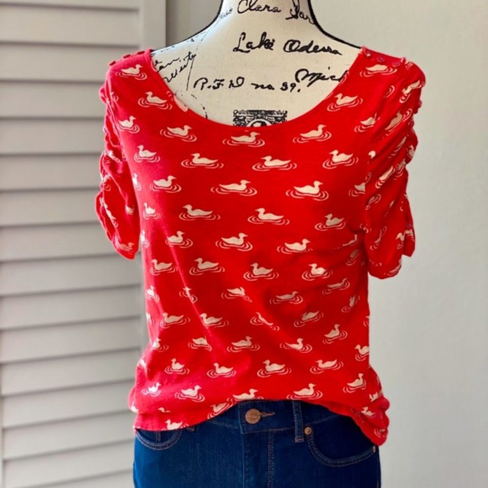 Anthro Postmark Here & There Duck Tee